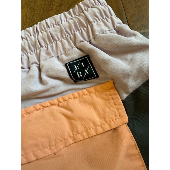 LIRA Men's M Shorts Drawstring Multicolor Nylon Activewear Elastic Waist Beach - Picture 4 of 6